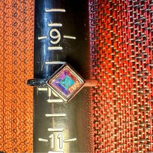 Fragrant Jewels Silver Ring with Iridescent Gemstone